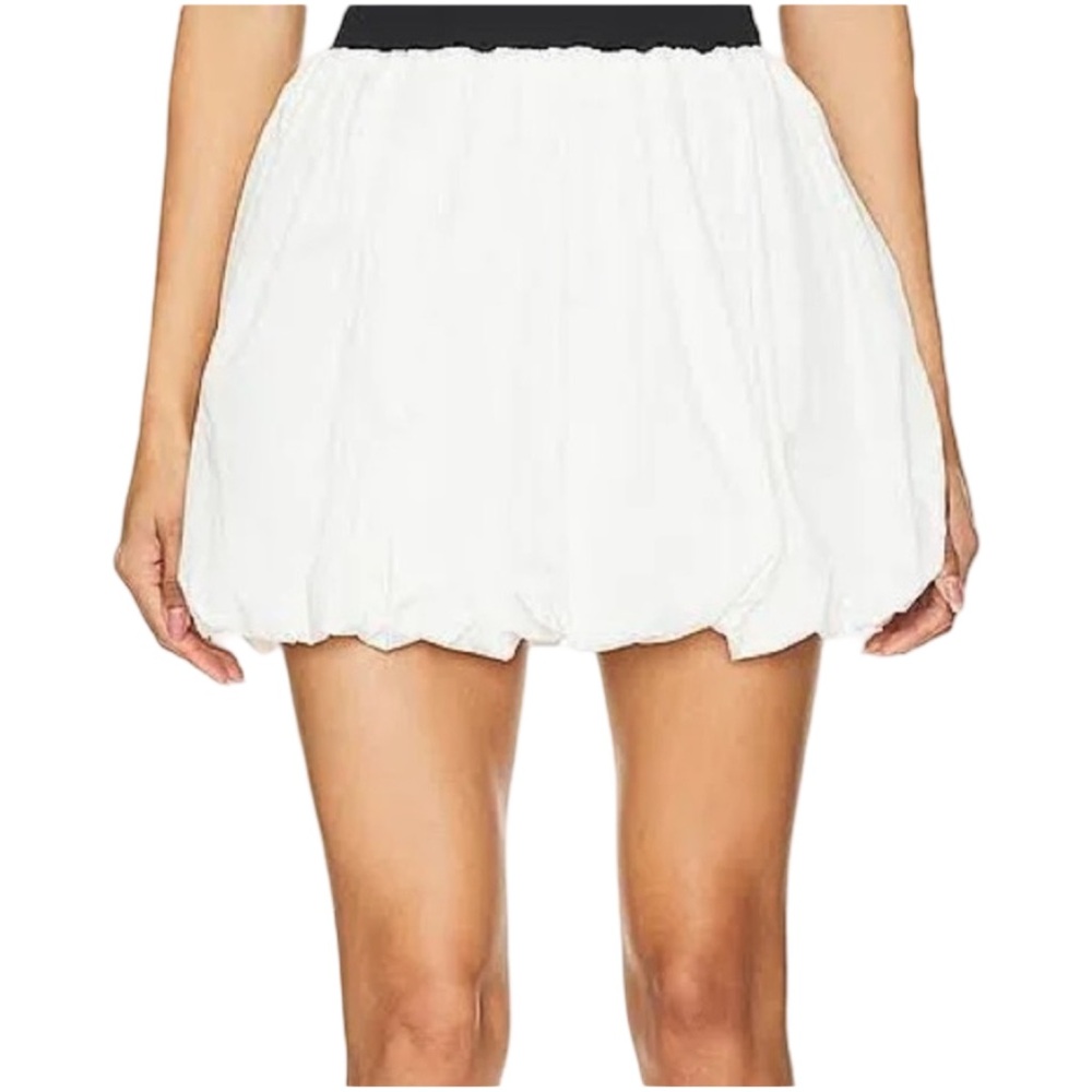 See You Monday Bubble Hem White Mini Skirt NWT